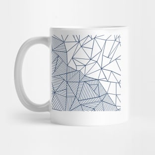 Abstract Half and Half 45 Navy Blue Mug